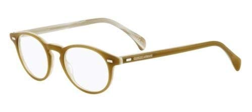 Giorgio Armani GA786 1ft Honey Horn Round Thin Eyeglasses Frame Lightweight Made in Italy