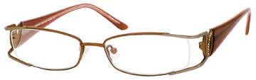 Valerie Spencer 9206 in Brown Designer Reading Glass Frames ; Demo Lens