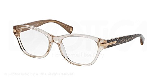 Coach Lakota Eyeglasses HC6050 5235 Brn Crystal/Beige Ocelot Sig C 51 16 135