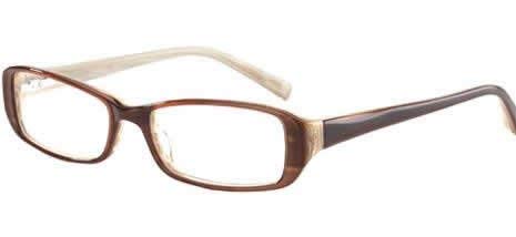 Jones New York Eyeglasses J719 Brown Stripe :: DEMO LENS