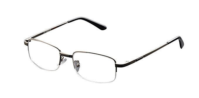 De Ding Metal Half Rim Bifocal Reading Glasses