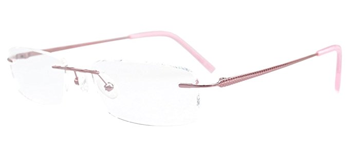 Eyekepper Rimless Titanium Optical Eyeglasses Frame Diamond Temples