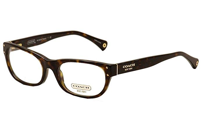 Coach Topaz Eyeglasses HC6034 5001 Dark Tortoise Demo Lens 52 17 135