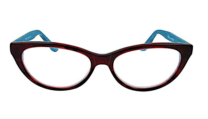 Bella Vista Women's Gato readers 50mm brown & blue 2.75x