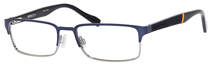 BOSS ORANGE Eyeglasses 0136 01OM Matte Blue Ruthenium 53MM