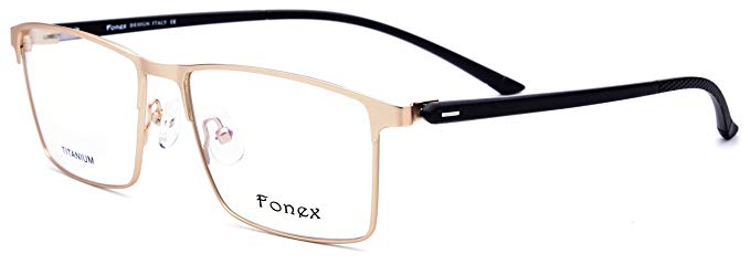 FONEX Myopia Prescription Optical Glasses Frame for Men Women with TR90 Square F10018