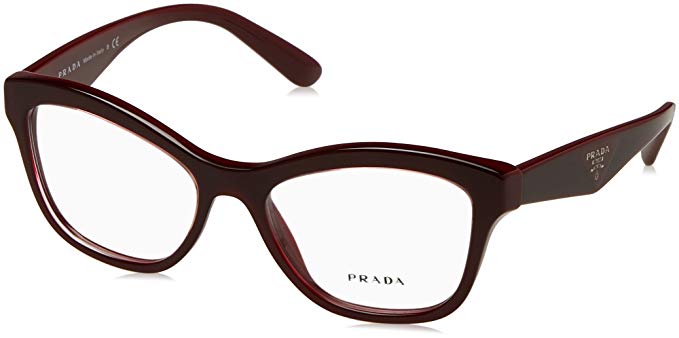 Prada PR29RV Eyeglass Frames UAN1O1-52 - Opal Bordeaux On Bordeaux PR29RV-UAN1O1-52