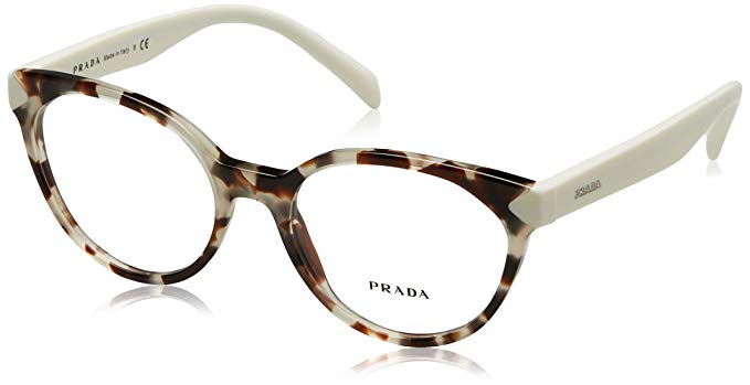 Prada PR01TV Eyeglass Frames UAO1O1-53 - Spotted Opal Brown PR01TV-UAO1O1-53