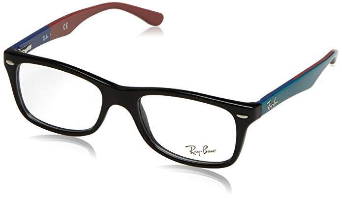 Eyeglasses Ray-Ban Vista RX 5228 5544 50mm - Black with Blue-Red-Teal Temples