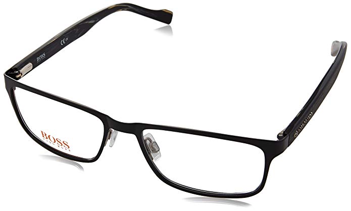 BOSS ORANGE Eyeglasses 0151 06SO Black Ruthenium Wood 53MM