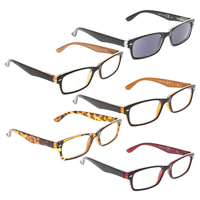 READING GLASSES 5 pack Include Sun Readers