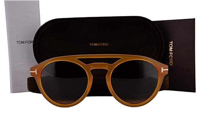 Tom Ford FT0537 Clint Sunglasses Brown Crystal w/Brown Lens 41E TF537