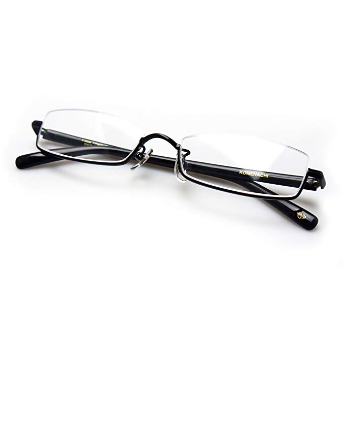 Komehachi - Under Half Rim Ultra Light Prescription Clear Lens Eyeglasses Frames