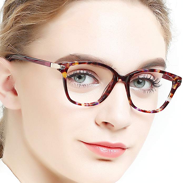 OCCI CHIARI Women Eyewear Frames Fashion Optical Acetate Eyeglasses with Clear Lenses