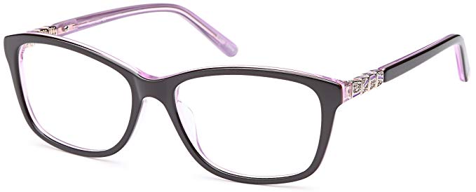 DALIX Female Prescription Eyeglasses Frames 57-17-140-40 RXable in Tortoise, Bur