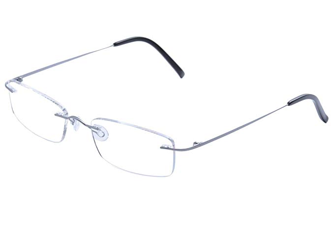 De Ding Rimless Titanium Eyeglasses