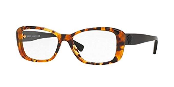 Versace VE3228 Eyeglass Frames 260-52 - 52mm Lens Diameter Light Havana VE3228-260-52