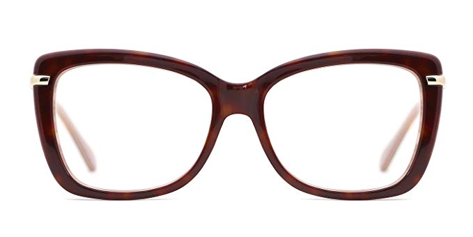 TIJN Womens Oversized Square Thick Frame Optical Eyeglasses