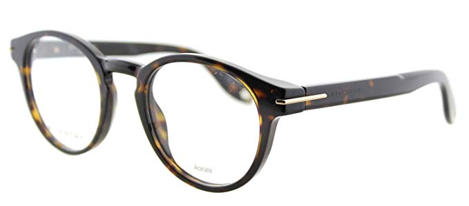 Givenchy GV 0002 086 Havana Plastic Round Eyeglasses 49mm