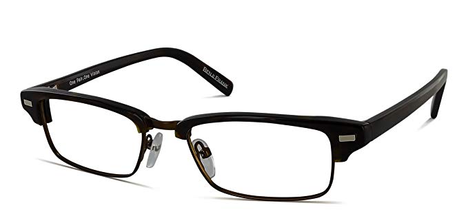 Benji Frank Ford Half Metal Plastic Tortoise Square Rectangle Eyeglasses Retro Nerd Vintage Style