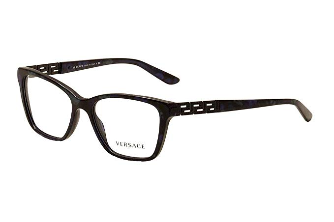 Versace Women's VE3192B Eyeglasses Marbled Black / Green / Blue 54mm