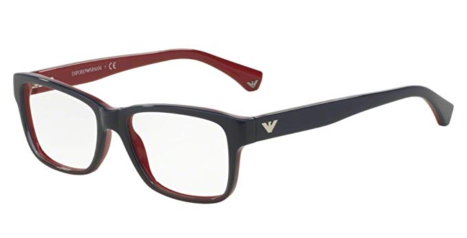 Emporio Armani EA 3051 Women's Eyeglasses Blue Gradient Red On Red 53