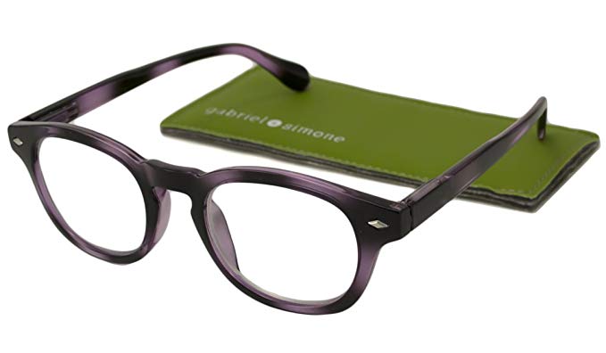 Gabriel + Simone Womens Reading Glasses Paige Purple Tortoise