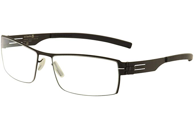 ic! Berlin Nufenen Medium Flex Black Metal Eyeglasses