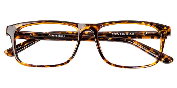 Glassesshop Retro Optical-Quality RX-Able Eyeglasses Rectangle Eyewear Frame-Tortoise