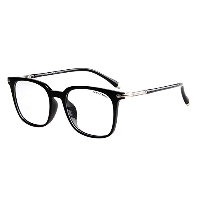 Jardin D'amour Non-Prescription Retro Frame Eyeglasses Clear Lens Glasses JA7206