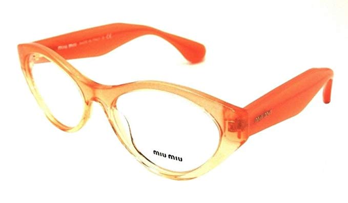 Miu Miu MU03MV Eyeglasses-QFI/1O1 Orange Gradient Glitter-52mm