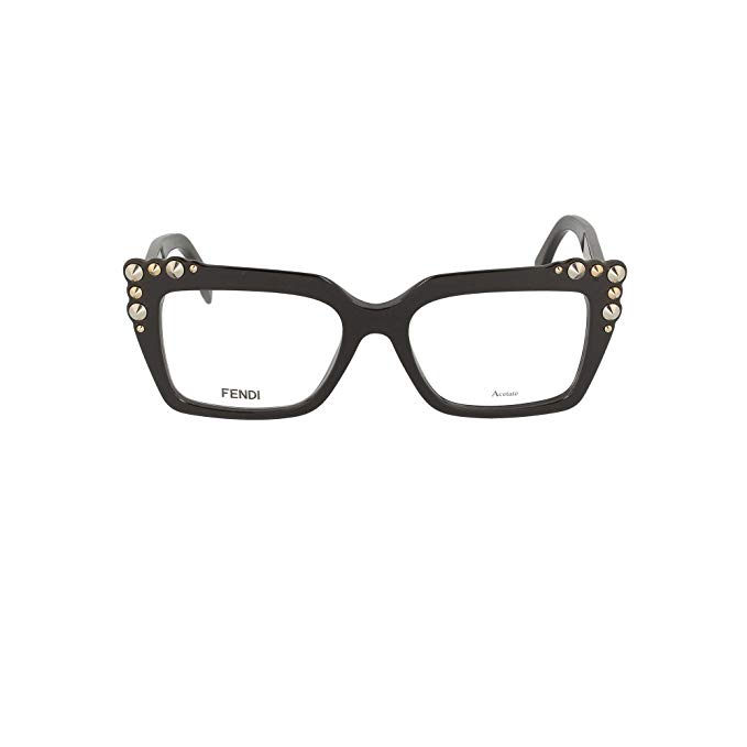 Fendi FF 0262 807 Black Plastic Square Eyeglasses 51mm