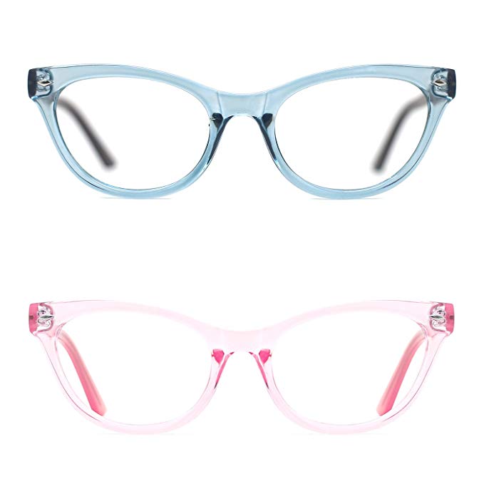 TIJN Super Inspired Mod Fashion Cat Eye Glasses Clear Color Translucent Eyewear Frame