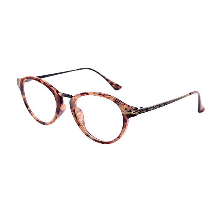 Jimmy Orange Circle Round Clear Lenses Women Men Eyeglasses Spectacle Frame JO305