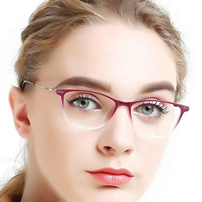 Thin TR90 Rectangular Womens Fashion Anti Blue-Ray Reading Glasses1.0 1.5 2.0 2.5 3.0