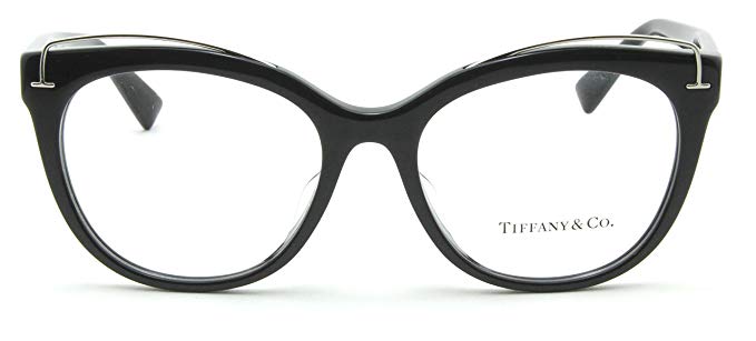 Tiffany & Co. TF 2166 Women Cat-Eye Eyeglasses RX - able Prescription Frame (Black 8001, 51)