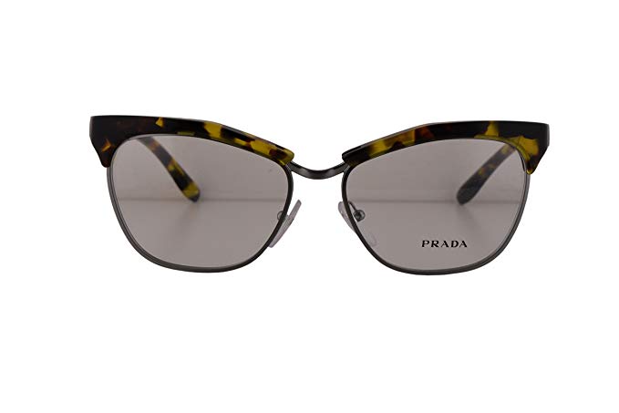 Prada PR14SV Eyeglasses 55-16-140 Yellow Havana UBN1O1 VPR14S For Women (FRAME ONLY)