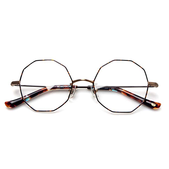 Komehachi - Ten-Sided Light Weight Prescription Clear Lens Eyeglasses Frames