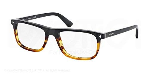 Prada PR03RV Eyeglasses-TFJ/1O1 Black/Striped Havana-55mm