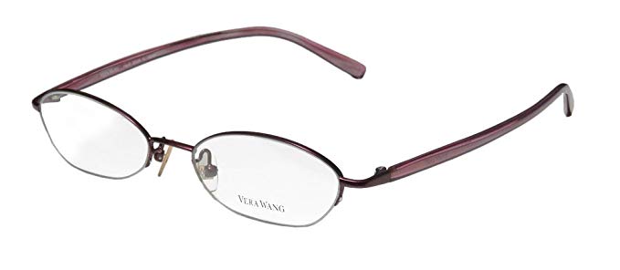 Vera Wang V138 Womens/Ladies Rx-able Exclusive Designer Half-rim Eyeglasses/Eyewear (48-17-135, Amethyst)