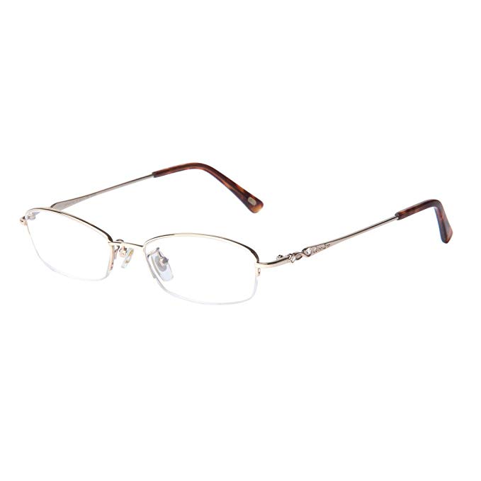 Liansan Half Rim Rectangular Reading Glasses Vintage Eyeglasses All Strengths L8700T