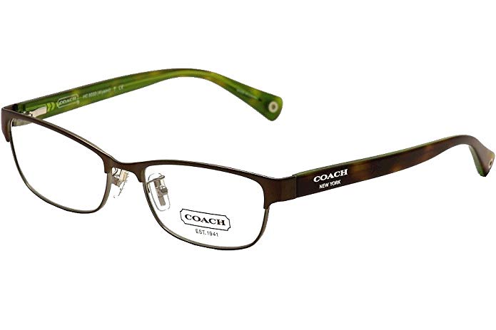 Coach Alyson Eyeglasses HC5033 9128 Satin Brown/Dark Silver Demo Lens 53 16 135