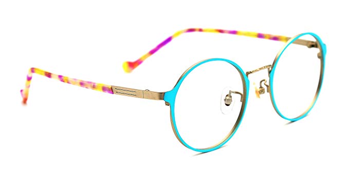 TIJN Retro Round Metal Frame Thin Optical Eyeglasses Eye Glasses