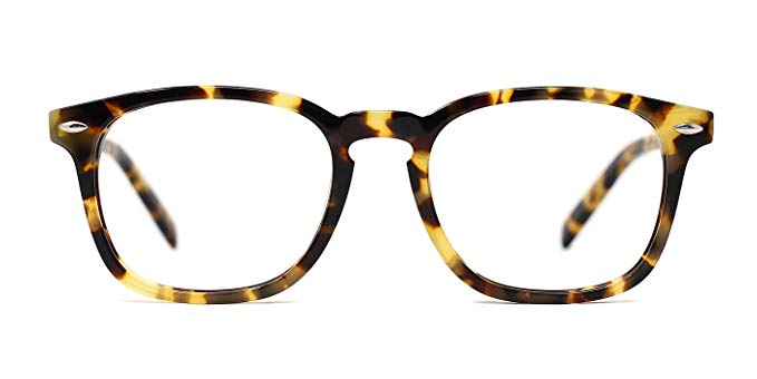 TIJN Square Shape Design Eyeglasses Whisky Tortoise Frames