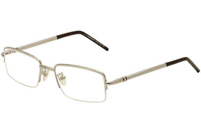 MontBlanc Men's MB0440 Fashion Metal Frames SILVER 55