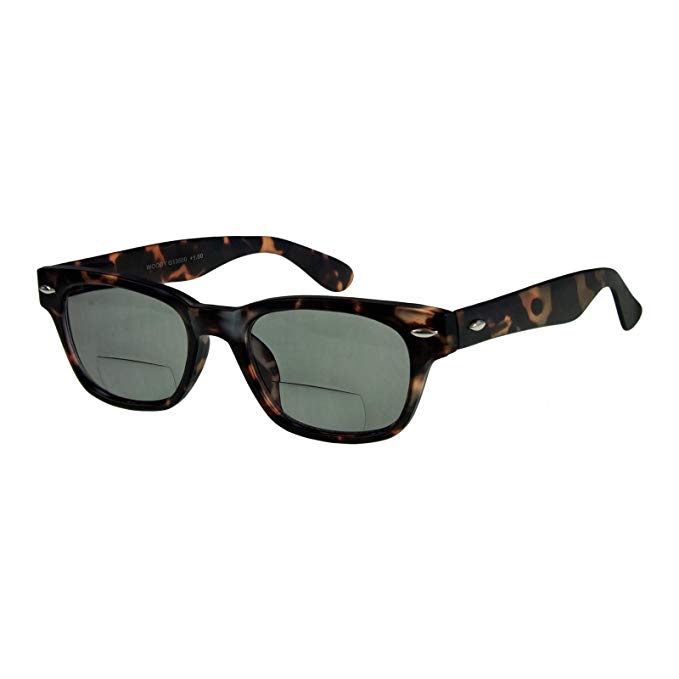 I NEED YOU Readers Black Woody Sun Bifocal Retro Readers From I Need You