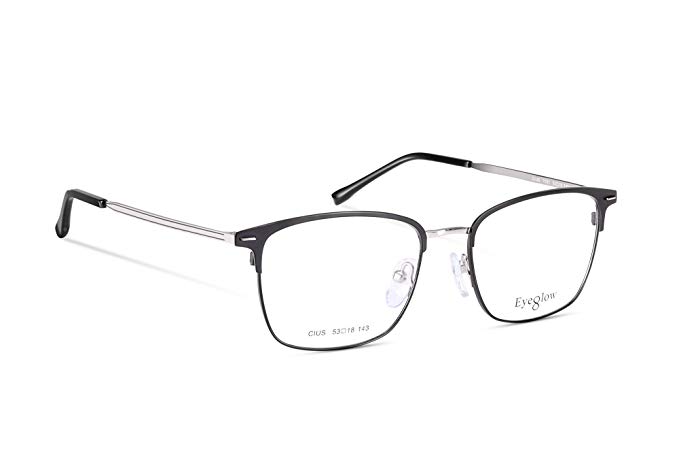 EyeGlow Rectangular Eyeglasses Frame Prescription Glasses Frame Double Color Plating 7501 17.6g