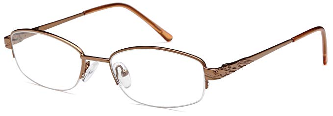 Womens Thin Prescription Glasses Frames Rxable in Half Rim Eyeglasses