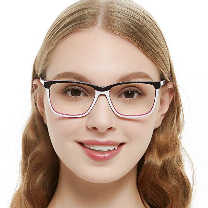 OCCI CHIARI Rectangular Non-prescription Glasses Eyeglasses Clear Lens Eyewear Frame for Women