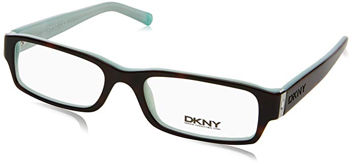 DKNY DY 4585B Eyeglasses Styles Havana-Azure Frame w/Non-Rx 50 mm Diameter Lenses, 3388-5017, DKNY